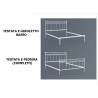 LETTO FERRO BATTUTO SORRENTO MATRIMONIALE GRIGIO POLVERE
